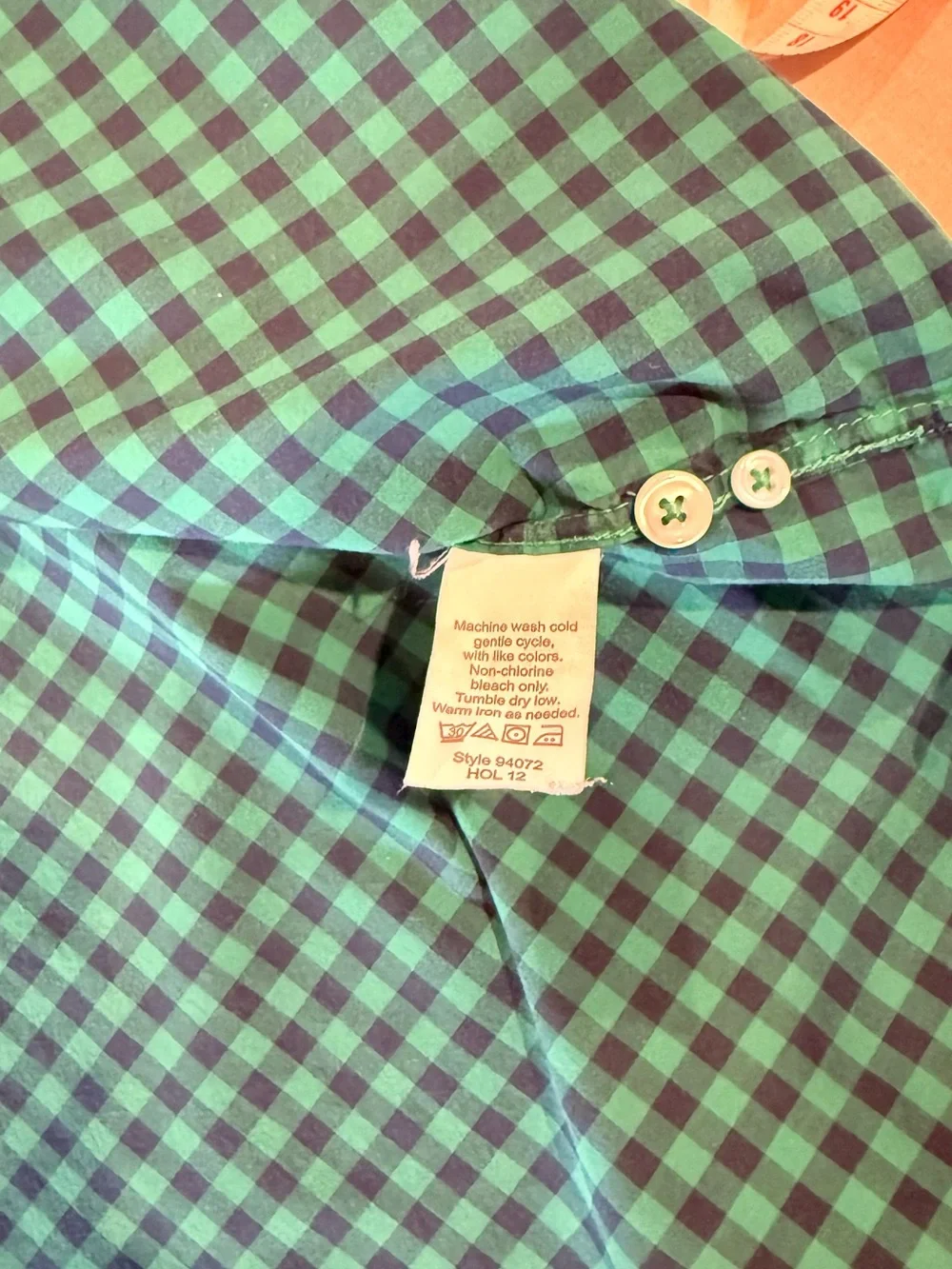 J. Crew Men's Green and Black Check Button-Down Shirt